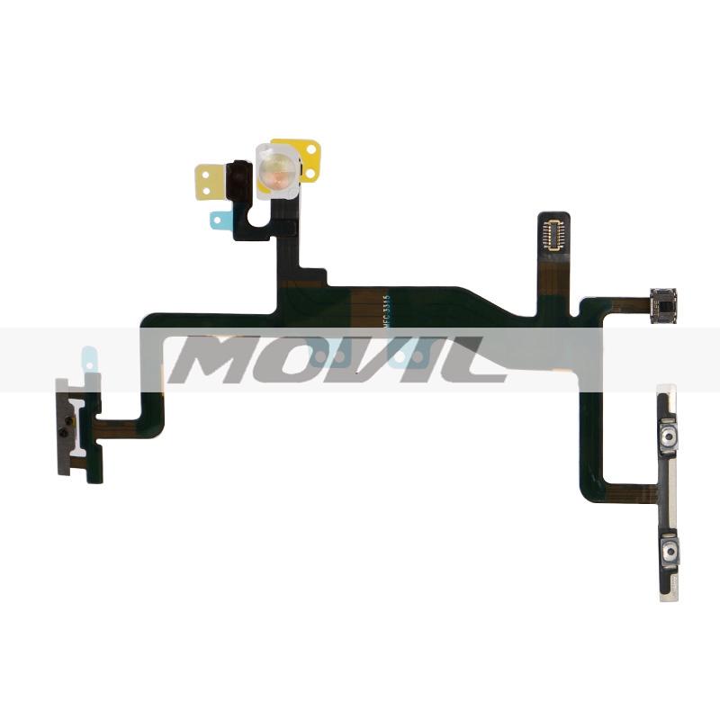 Original Power ON Off Volume Mute Control Flex Cable with Microphone Flash Len For iPhone 6S Repair Parts